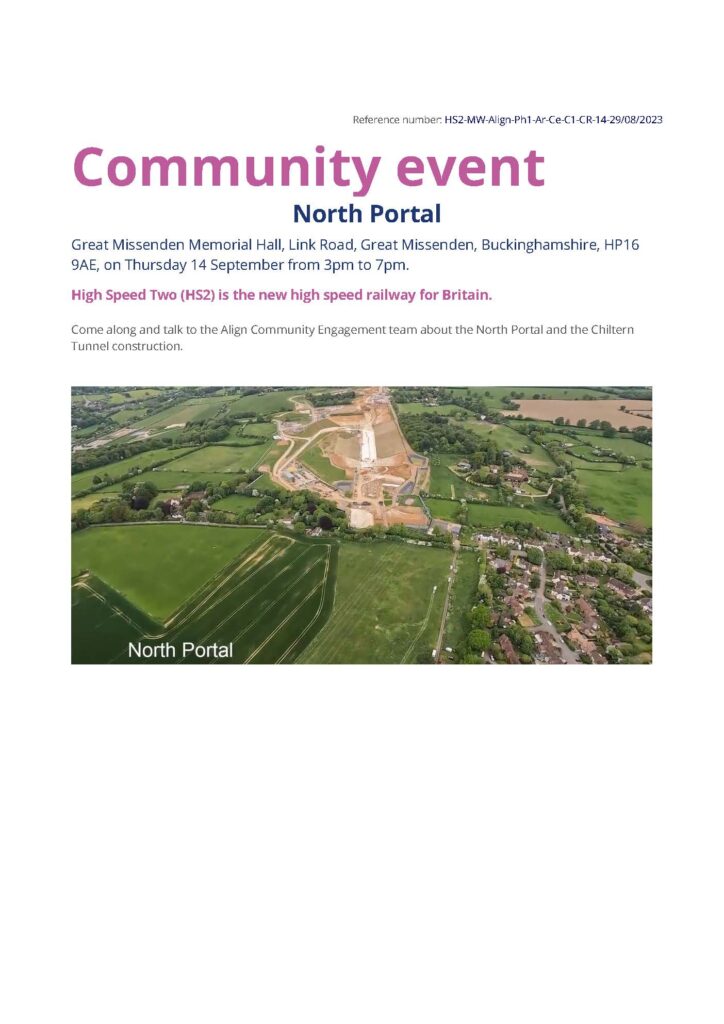 Poster advertising a Community Event on 14th September